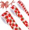 3 Roll Strawberry Grosgrain Ribbon Summer Fruit Ribbon for Wreath Bow Craft Gift Wrap Party Decor, 15 Yards